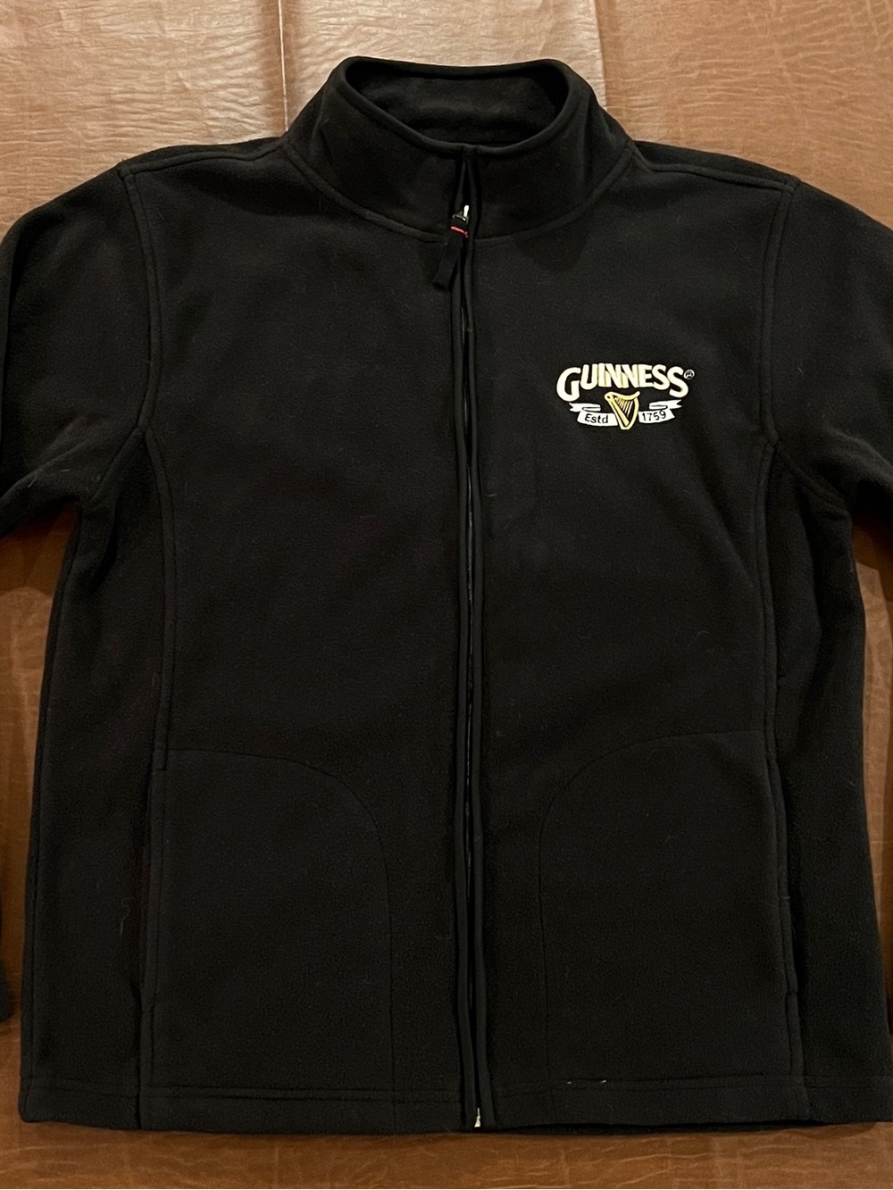 Guinness Beer Men’s Full-Zip Fleece Jacket - Medium